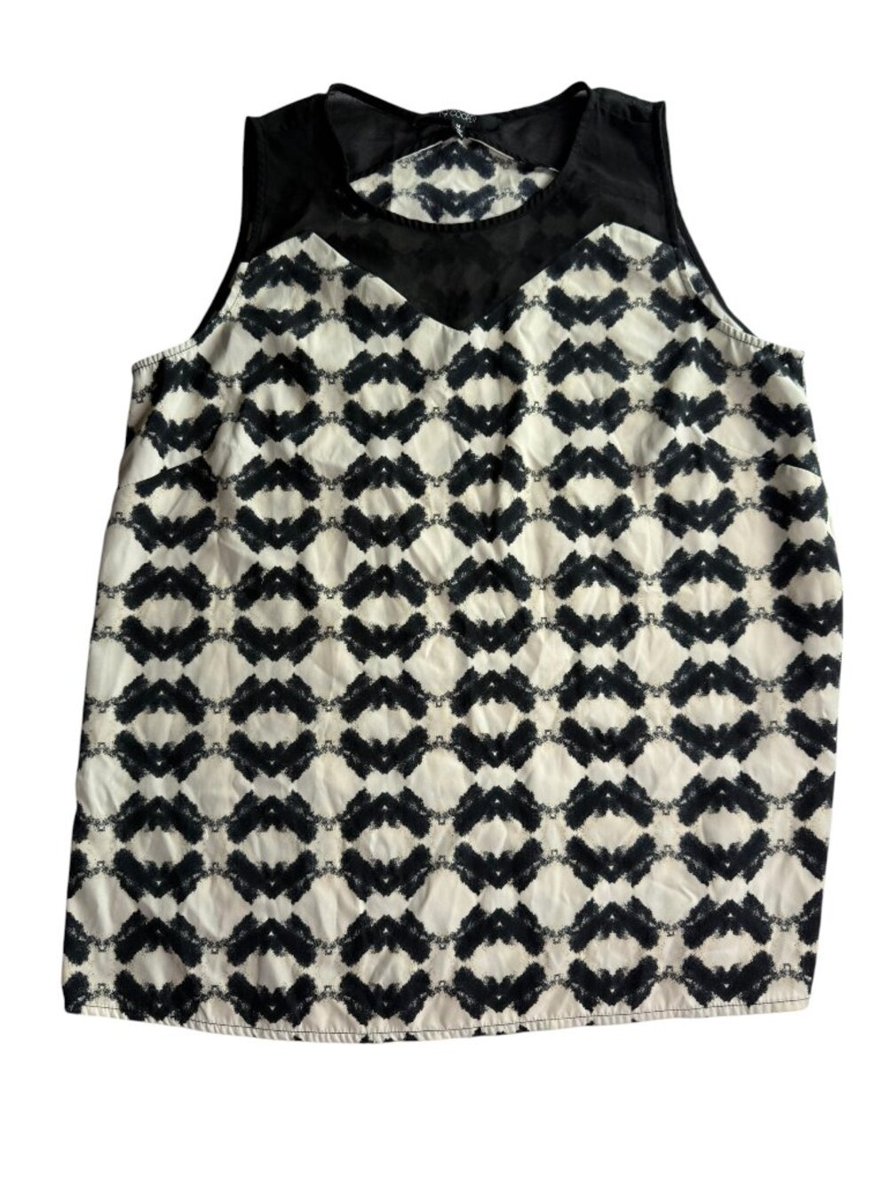 19 COOPER Sleeveless Blouse Tank Top Shirt Size Women's M.  Mesh collar